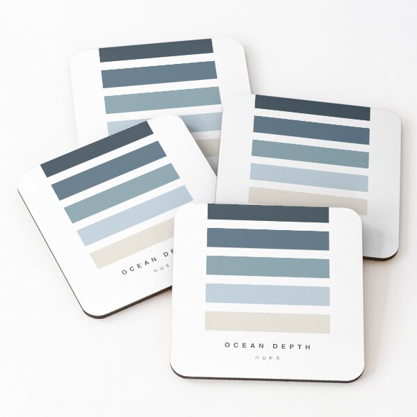Item preview, ‘Ocean Depth’ Classic Hue Palette designed and sold by The Colourful Game.