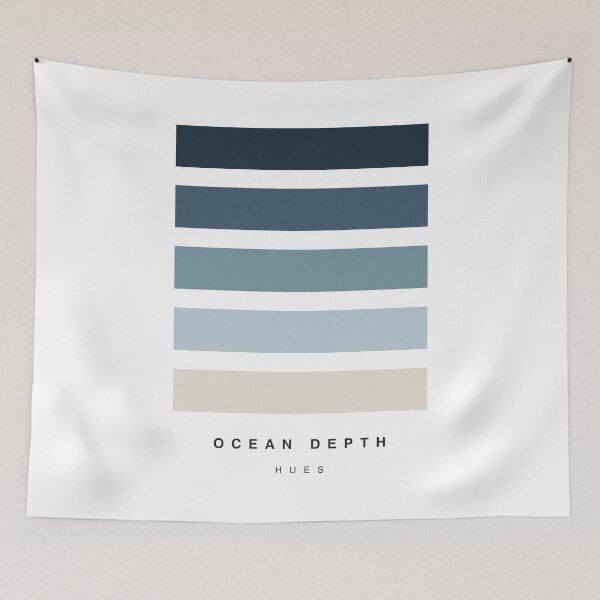 Item preview, ‘Ocean Depth’ Classic Hue Palette designed and sold by The Colourful Game.