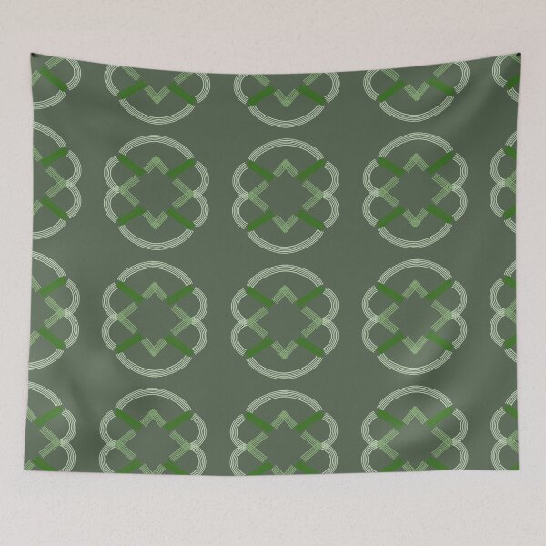 Item preview, Soft green geometric seamless pattern,minimal loop digital paper,sage background. designed and sold by RuwaDesignArt.