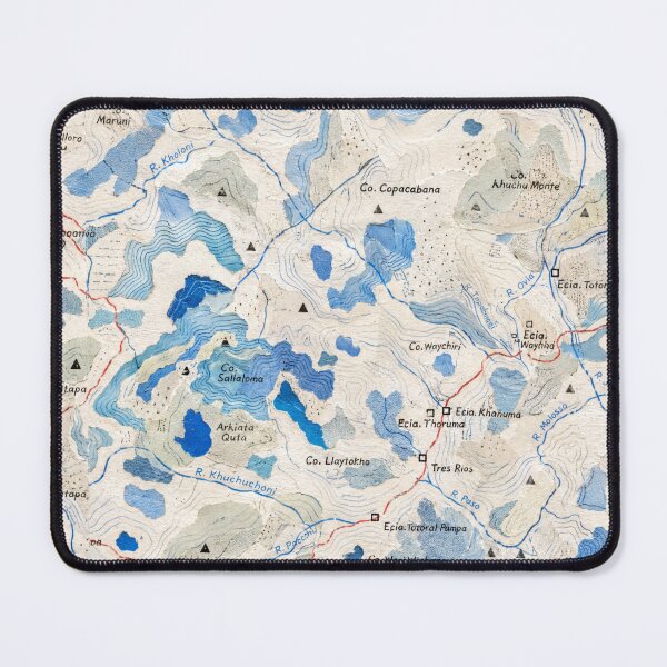 Item preview, Blue Topographic Lake Map Seamless Pattern | Cartography Inspired Surface Design designed and sold by SWSandraWechner.