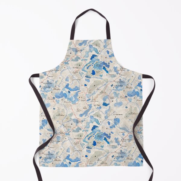 Item preview, Blue Topographic Lake Map Seamless Pattern | Cartography Inspired Surface Design designed and sold by SWSandraWechner.