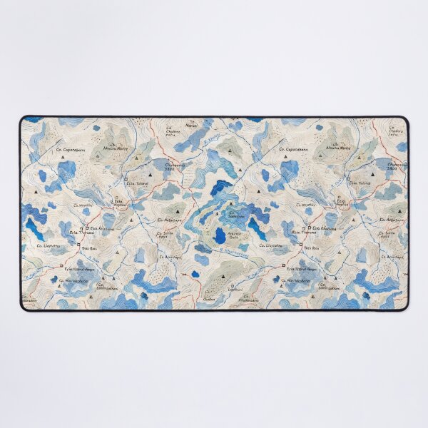 Item preview, Blue Topographic Lake Map Seamless Pattern | Cartography Inspired Surface Design designed and sold by SWSandraWechner.