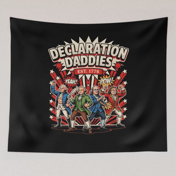 Item preview, Declaration Daddies Funny Patriotic Founding Fathers Muscular American designed and sold by Redgiant87x.
