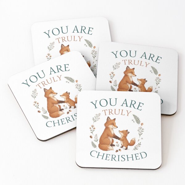 Item preview, You Are Truly Cherished - Mother & Baby Fox designed and sold by Inka Moon Design.