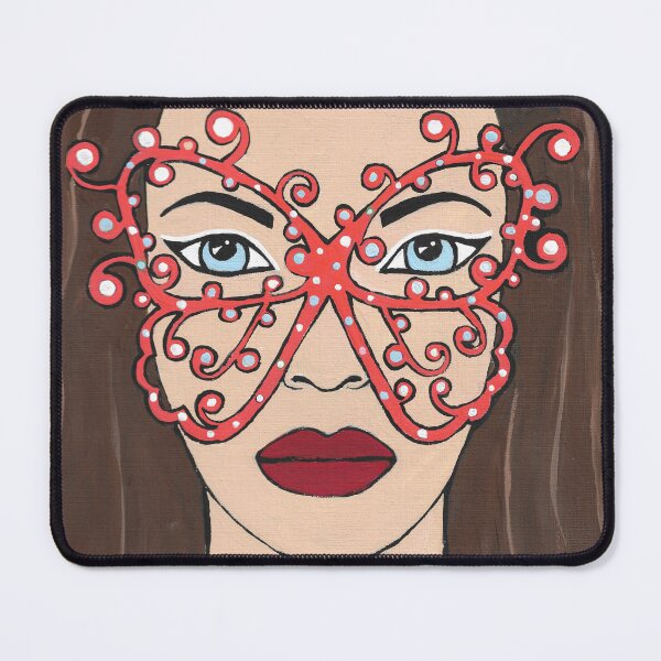 Item preview, Pretty Woman Wearing A Butterfly Mask designed and sold by Sartoris Art.