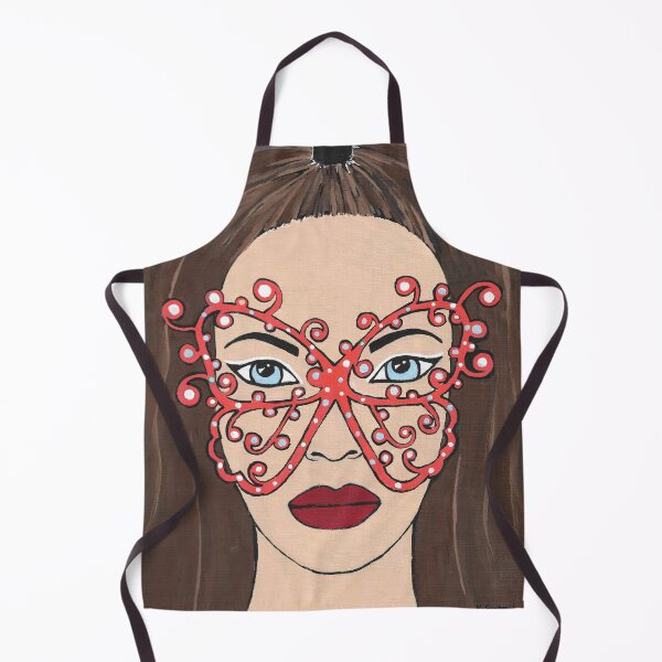Item preview, Pretty Woman Wearing A Butterfly Mask designed and sold by Sartoris Art.