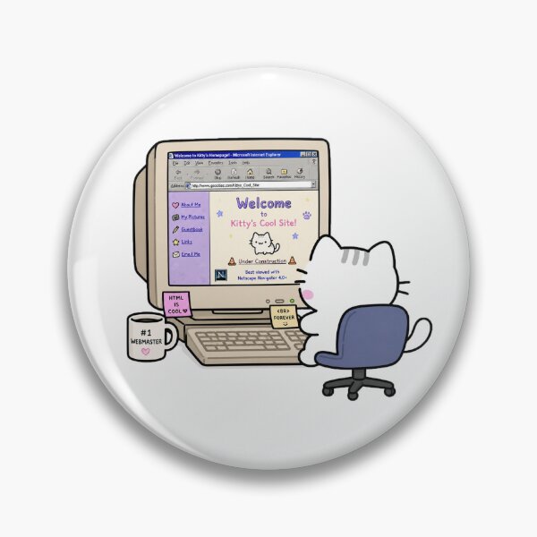 Item preview, Cute Cat Building Retro Website Windows XP Internet Nostalgia designed and sold by TrxshWear.