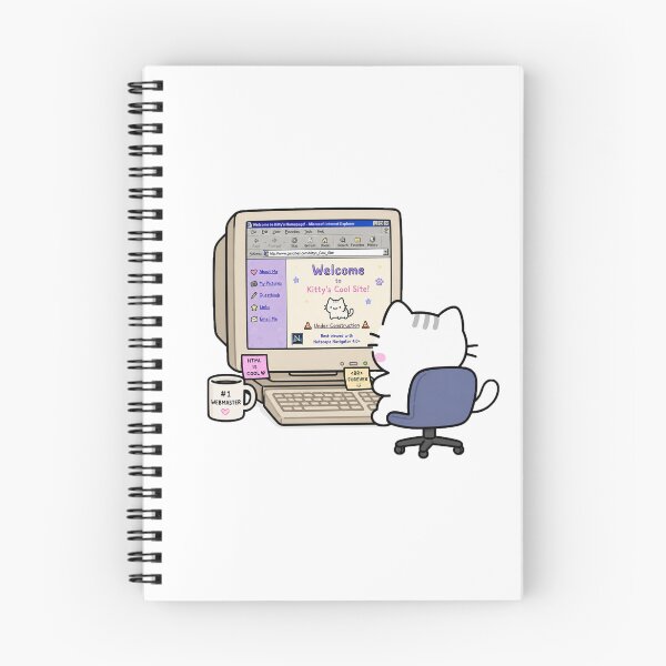 Item preview, Cute Cat Building Retro Website Windows XP Internet Nostalgia designed and sold by TrxshWear.