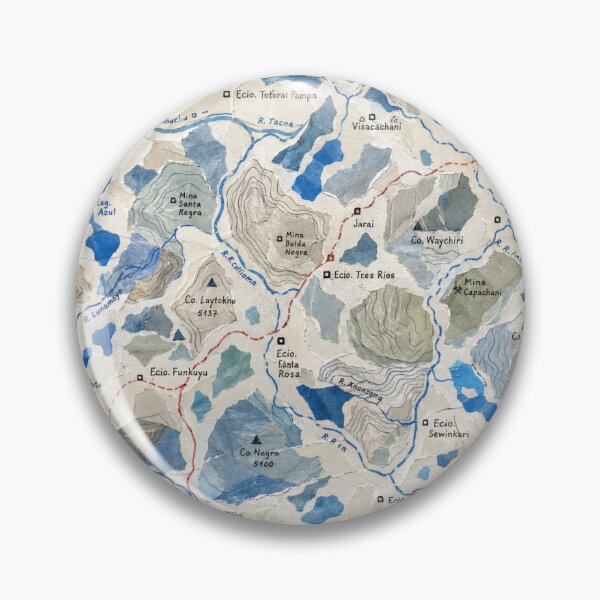 Item preview, Mountain Topographic Map Seamless Pattern | Blue & Grey Cartography Print designed and sold by SWSandraWechner.