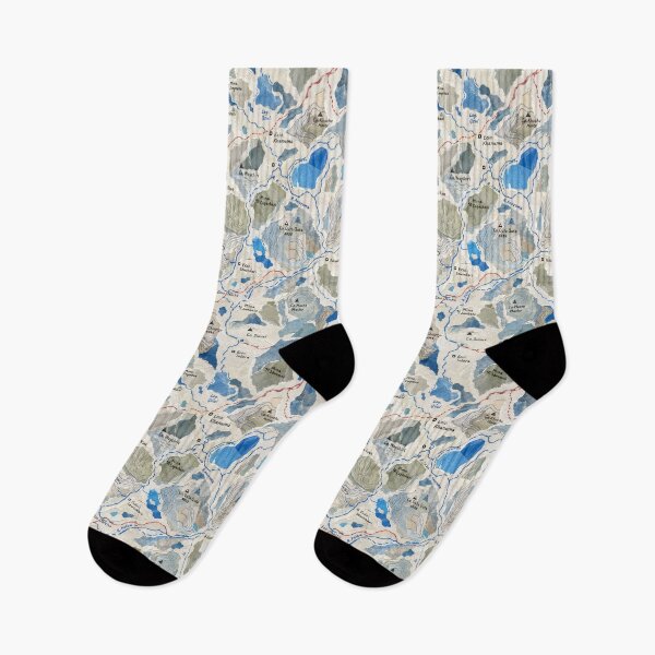 Item preview, Mountain Topographic Map Seamless Pattern | Blue & Grey Cartography Print designed and sold by SWSandraWechner.