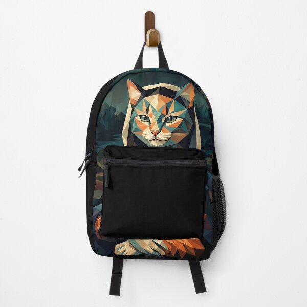 Item preview, Feline portrait mysterious lady classic geometric art low poly designed and sold by TheCoolCatsMx.
