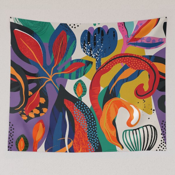 Item preview, Modern Trendy Colorful Abstract Floral And Leaves designed and sold by DEC02.