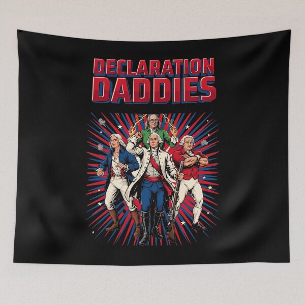 Item preview, Declaration Daddies Funny Patriotic with Muscular Founding Fathers designed and sold by Redgiant87x.