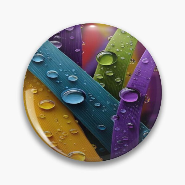 Item preview, The Magic of Prismatic Drops: Dew Drops on Rainbow Grass - Surreal Multicolor Macro Photography designed and sold by RAYBIL.