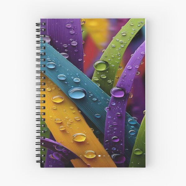 Item preview, The Magic of Prismatic Drops: Dew Drops on Rainbow Grass - Surreal Multicolor Macro Photography designed and sold by RAYBIL.