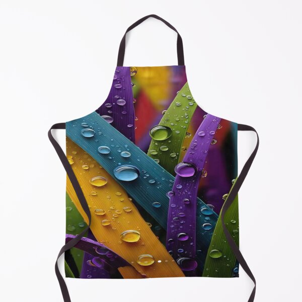 Item preview, The Magic of Prismatic Drops: Dew Drops on Rainbow Grass - Surreal Multicolor Macro Photography designed and sold by RAYBIL.