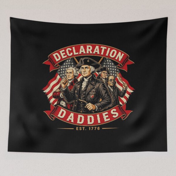 Item preview, Declaration Daddies Founding Fathers Funny Patriotic Muscle Humor designed and sold by Redgiant87x.