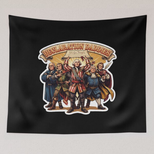 Item preview, Declaration Daddies Muscular Founding Fathers Retro Patriotic Humor designed and sold by Redgiant87x.