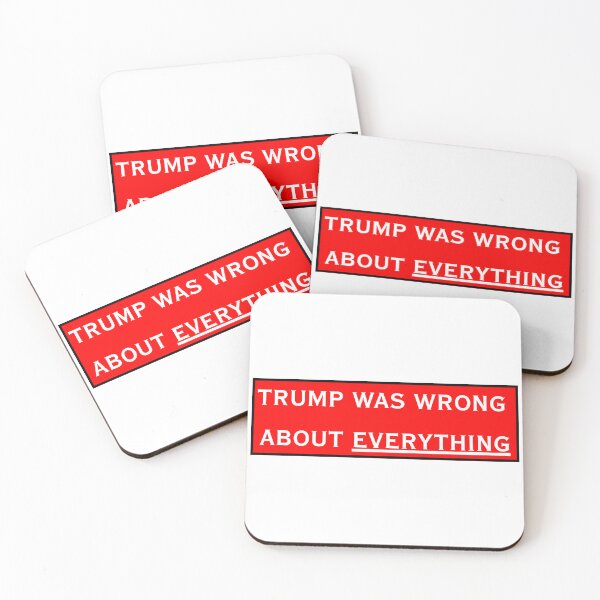 Item preview, Trump Was Wrong About Everything Bumper Sticker | Bold Red Political Sticker | Anti-Trump Political Statement Decal designed and sold by DonnaRaine.