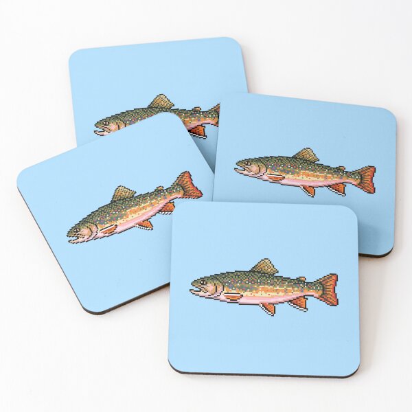 Item preview, Pixelated Brook Trout designed and sold by Fish Town.