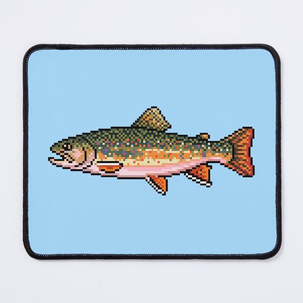 Item preview, Pixelated Brook Trout designed and sold by Fish Town.