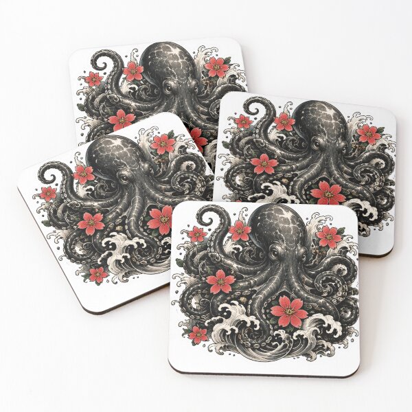 Item preview, Japanese Tattoo Octopus designed and sold by VerdePegajoso.