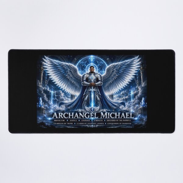 Item preview, Archangel Michael – Heavenly Warrior designed and sold by WordsplusFabric.