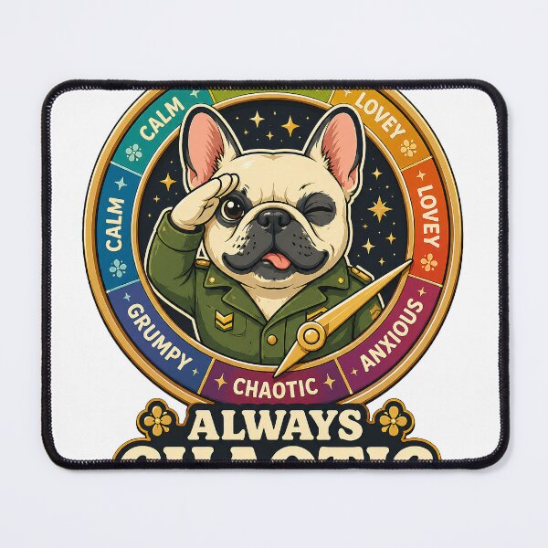 Item preview, Funny French Bulldog Always Chaotic Shirt designed and sold by PawVerse Studio ⭐⭐⭐⭐⭐.