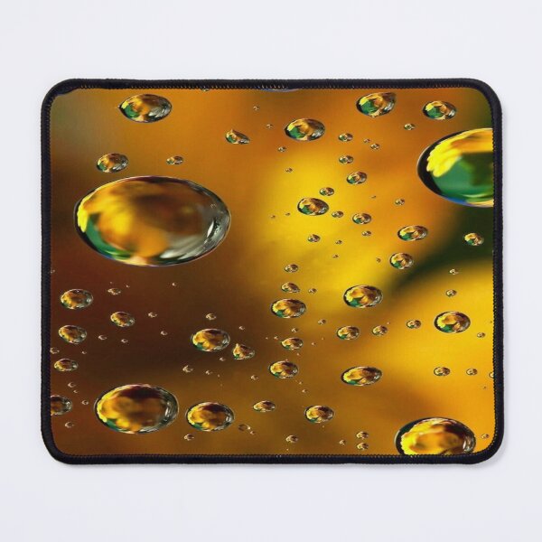 Item preview, The Radiance of Light Drops, Golden Water Drops with Colored Reflections - Abstract Macro Photography designed and sold by RAYBIL.