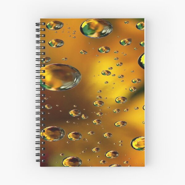 Item preview, The Radiance of Light Drops, Golden Water Drops with Colored Reflections - Abstract Macro Photography designed and sold by RAYBIL.