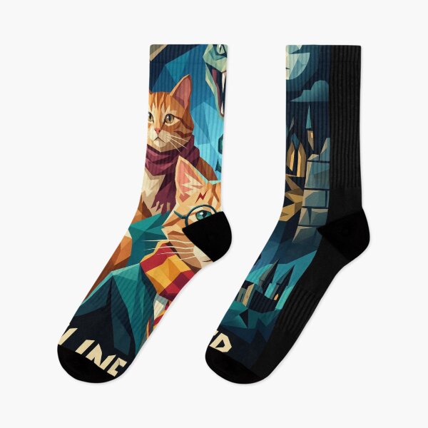 Item preview, Wizard cat with glasses and mystical snake, fantasy geometric art designed and sold by TheCoolCatsMx.