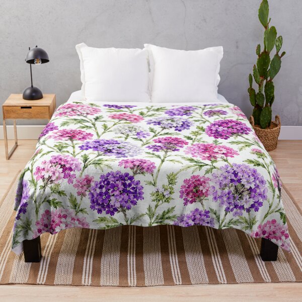 Item preview, Verbena Cluster Purple Watercolor Seamless Pattern designed and sold by Inkworksbyshery.