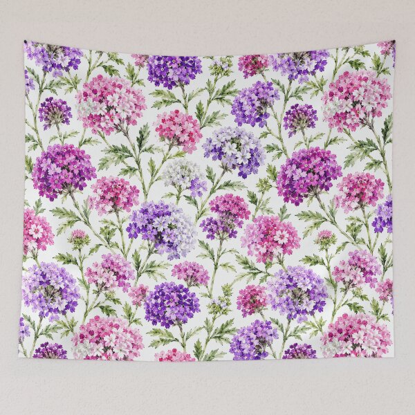 Item preview, Verbena Cluster Purple Watercolor Seamless Pattern designed and sold by Inkworksbyshery.