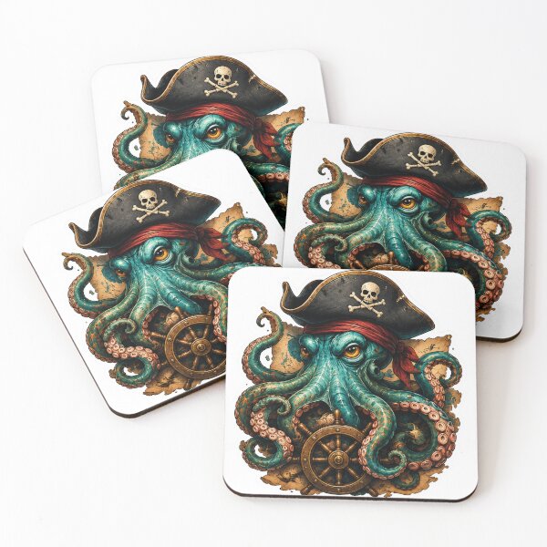 Item preview, Pirate Octopus designed and sold by VerdePegajoso.