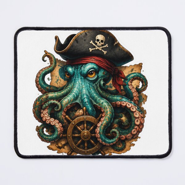Item preview, Pirate Octopus designed and sold by VerdePegajoso.