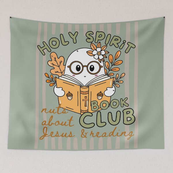 Item preview, Holy Spirit Book Club Nuts About Jesus and Books Love Fall Cute Ghost Reading Bookish designed and sold by Forevermore.