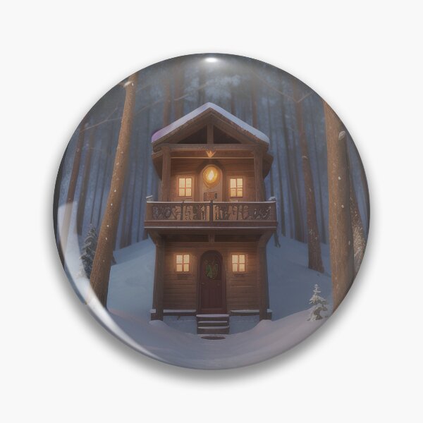 Item preview, Cozy Winter Cabin in the Forest designed and sold by MoonGlyphSilence.