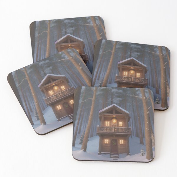 Item preview, Cozy Winter Cabin in the Forest designed and sold by MoonGlyphSilence.