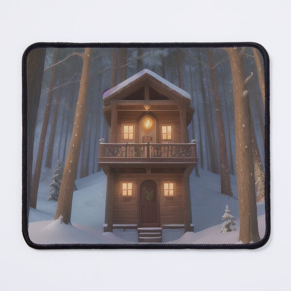 Item preview, Cozy Winter Cabin in the Forest designed and sold by MoonGlyphSilence.