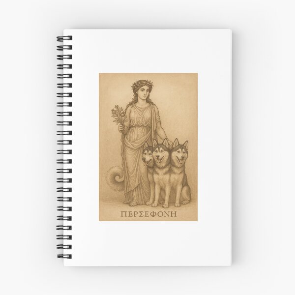 Item preview, Persephone and her 3 Husky Guardian  designed and sold by Jeepgrrl82.