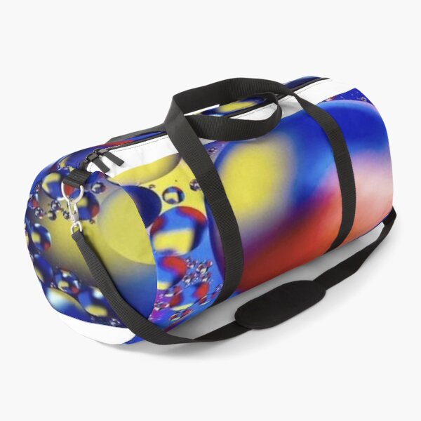 Item preview, The Hypnotic Dance of Liquid Spheres: Multicolored Abstract Bubbles - Macro Art in Blue, Yellow & Red Liquid designed and sold by RAYBIL.