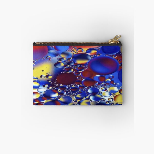 Item preview, The Hypnotic Dance of Liquid Spheres: Multicolored Abstract Bubbles - Macro Art in Blue, Yellow & Red Liquid designed and sold by RAYBIL.