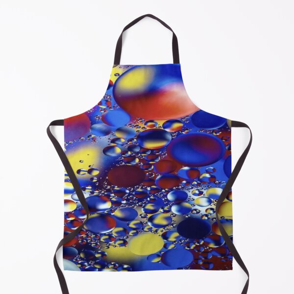 Item preview, The Hypnotic Dance of Liquid Spheres: Multicolored Abstract Bubbles - Macro Art in Blue, Yellow & Red Liquid designed and sold by RAYBIL.