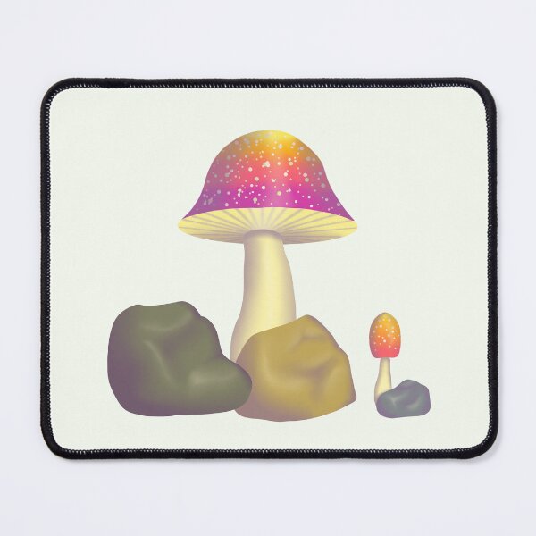 Item preview, Sunset colored mushrooms and rocks designed and sold by MadCurios.