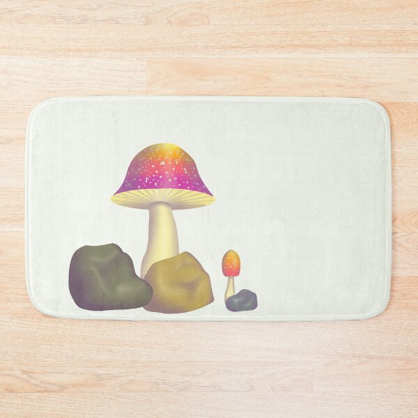 Item preview, Sunset colored mushrooms and rocks designed and sold by MadCurios.