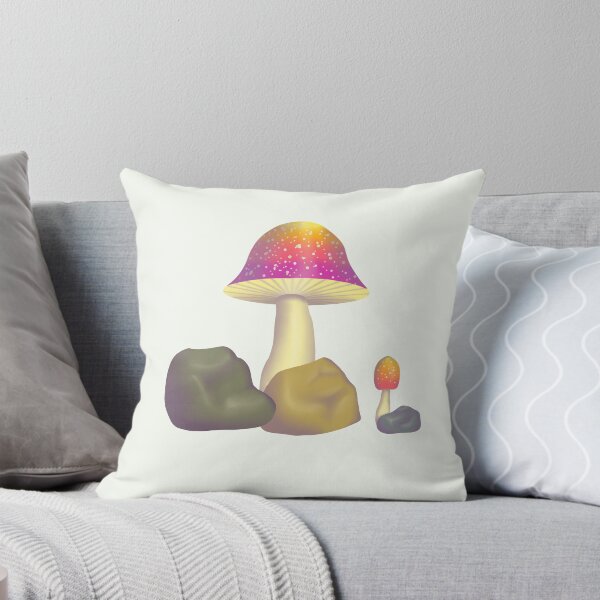 Item preview, Sunset colored mushrooms and rocks designed and sold by MadCurios.