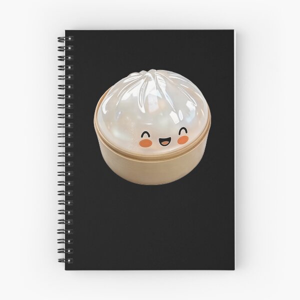 Item preview, White Shiny Kawaii Squishy Dumpling Toy in Bamboo Steamer – Photorealistic Cutout designed and sold by EmeraldeaArt.