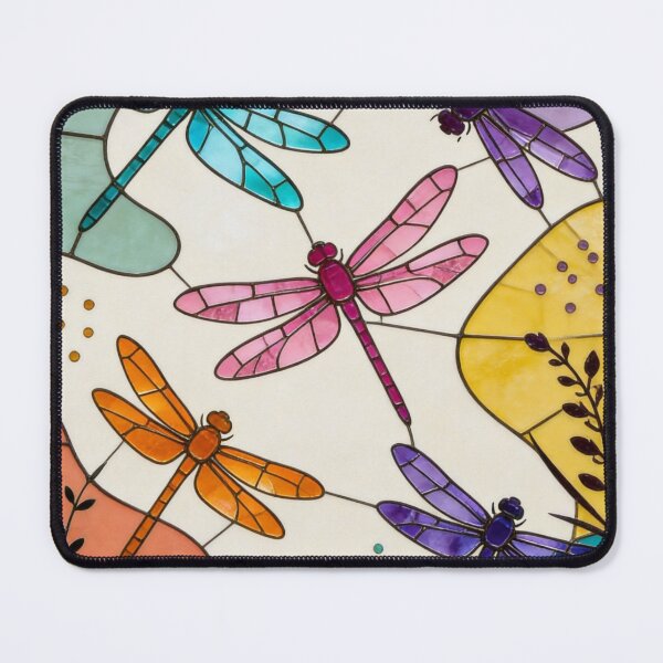 Item preview, Vintage Multicolor Stained Glass Dragonflies designed and sold by Ciervo Primavera.
