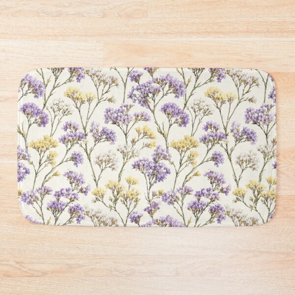 Item preview, Statice Limonium Dried Watercolor Botanical Seamless Pattern designed and sold by Inkworksbyshery.