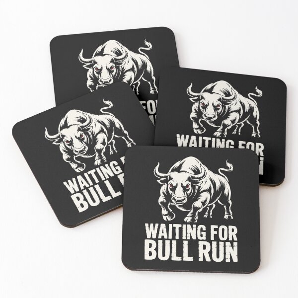 Item preview, Waiting For Bull Run - Crypto Trader Bull Art designed and sold by cabana.space.